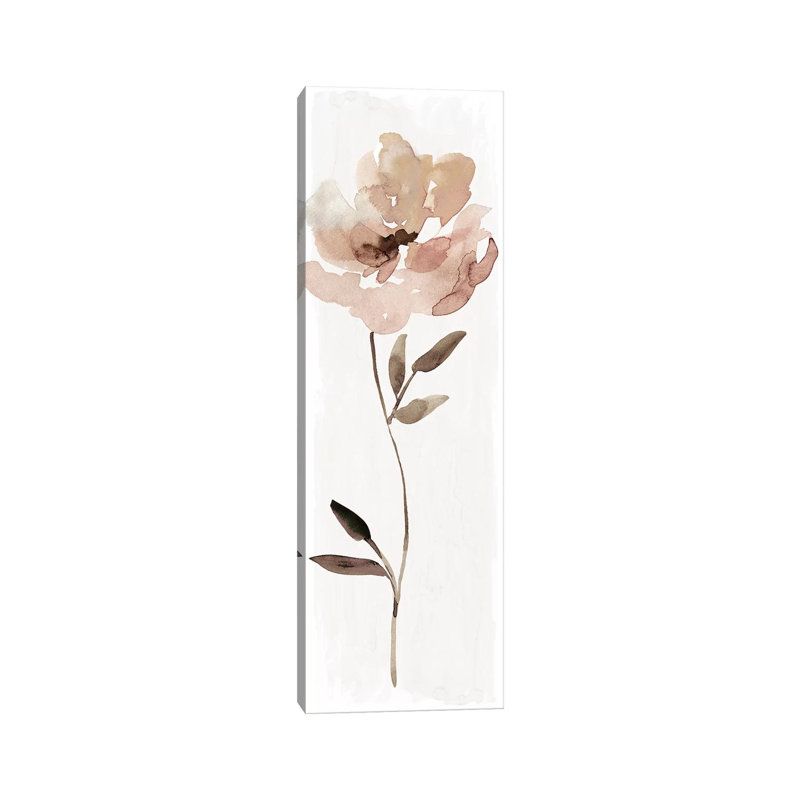 Neutral Bloom I by Carol Robinson - Panoramic Print on Canvas, 30.48 cm H x 91.44 cm W x 1.91 cm D, Wrapped Canvas