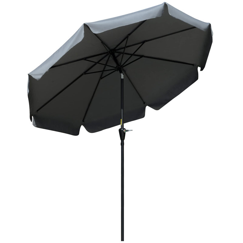 266cm Tilt Market Parasol, Grey