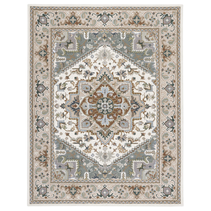 Tapis oriental en laine touffeté à la main Cangelosi, Rectangle 8 pi x 10 pi