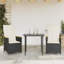 Ensemble de 2 chaises de jardin inclinables Vidaxl - noir-116119943-116119939
