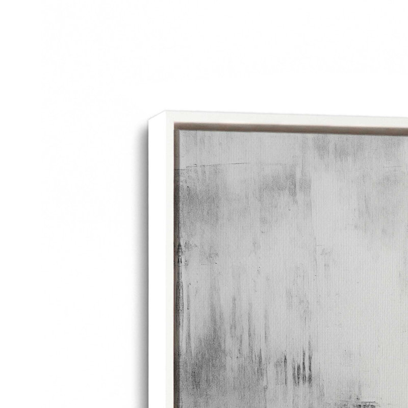 Ensemble de 2 toiles encadrées silencieuses, H 12,75 po x l 37,5 po x P 1,75 po, Cadre flottant blanc opaque