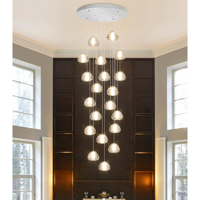 Lustre en cristal 20 lumières, Argent argent