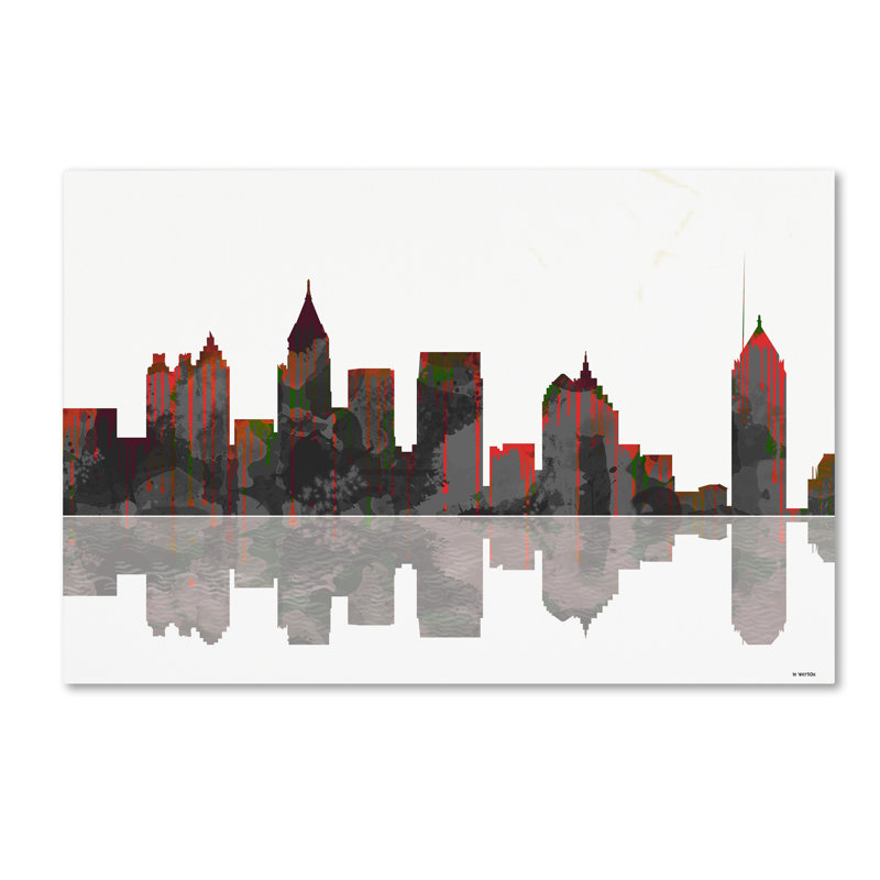 « atlanta georgia horizon », impression sur toile tendue, H 16 po x l 24 po x P 2 po