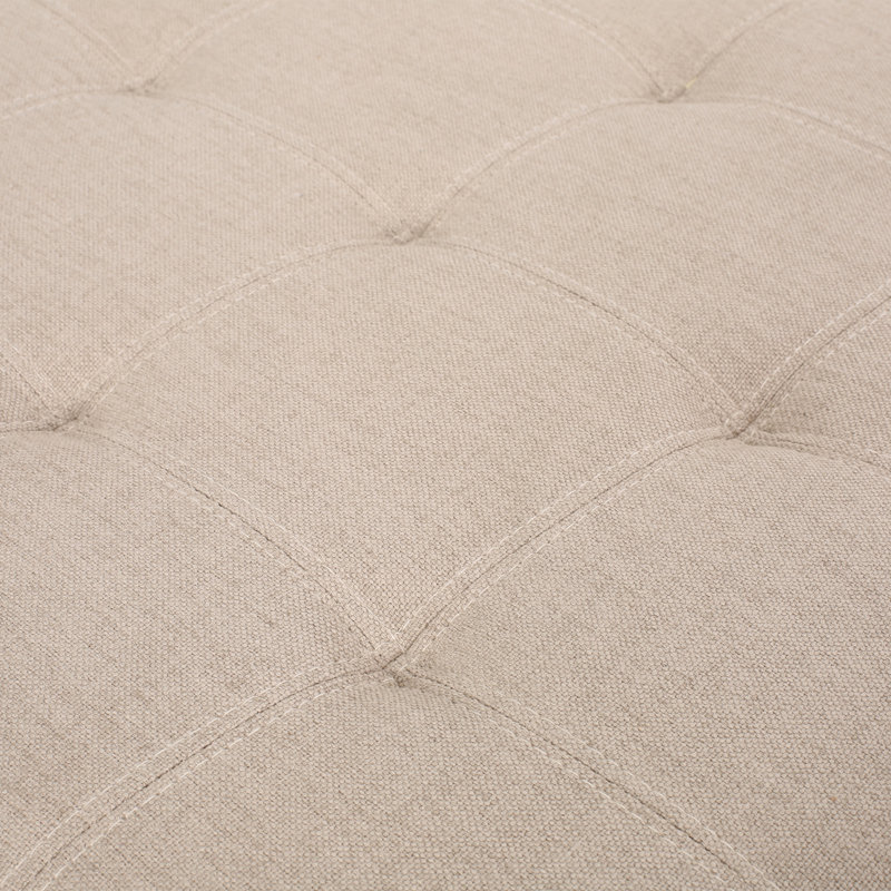 Pour améliorer l'espace de vie - tissu, coutures gaufrées, pieds de bouleau brun foncé, 31 x 31 x 18,6, couvercle de décoration de maison blé,