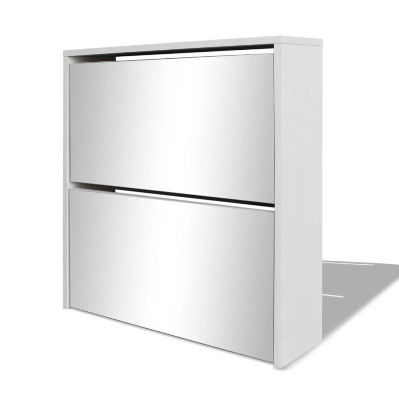 4 Pair Flip Down Shoe Storage, White
