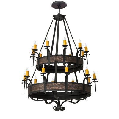 Lustre étagé de style bougie à 20 lumières Costello