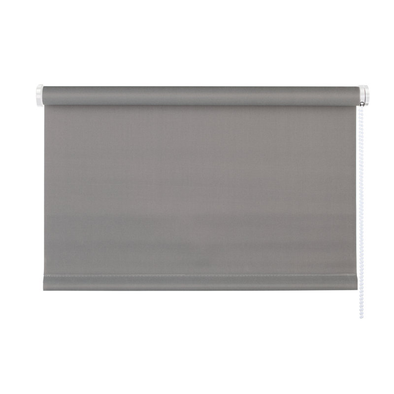 Smart Blackout Roll-Up Blind, Grey, 150cm L x 120cm W 