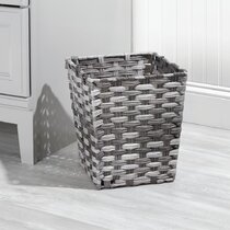 Asherville Rectangular Tapered with Metal Liner 3.5 Gallon Waste Basket Birch Lane Color: White Wash