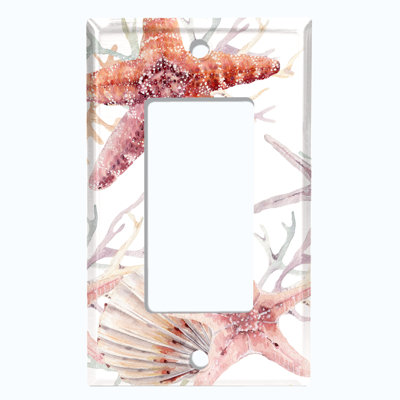 Nautical & Beach 1 - Gang Rocker Standard Wall Plate