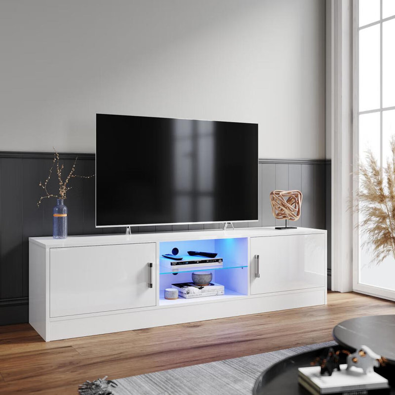 Danyluk TV Stand for TVs up to 60", White