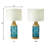 26"H Ajami Palm Leaf Glass Design and Mango Wood Table Lamp-1533248094