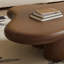 Table basse en bois massif Mid-Fentury 48 po pour le salon, conception en nuage, forme libre à quatre pieds