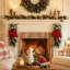 Décoration de Noël artificielle en forme de larme (55 cm) avec nœud rouge, baies et pommes de pin givrées, à suspendre à la porte d'entrée ou au mur.