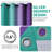 Teal and Purple   Thermal Insulated Curtains, Grommet Top Gradient Window Drapes 2 Panels-340581552-340581553