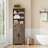  70.9" Farmhouse Tall Storage Cabinet with Drawer and Doors, Wooden Freestanding Bathroom Organizer with Open Shelves for Small Spaces-1571431159