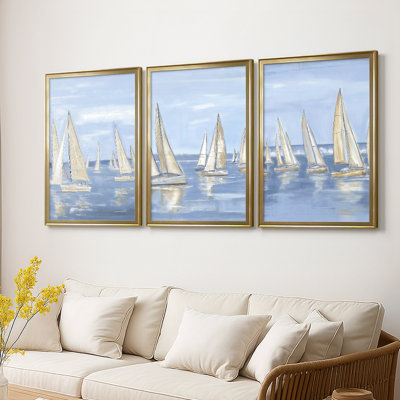NAUTICAL Series VII - Toile tendue avec châssis sur mesure - 3 pièces