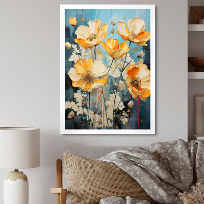 «Buttercups Burst With Fierce Brushwork I», reproduction sur toile