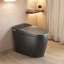 Toilettes monobloc intelligentes en céramique grise avec bidet intégré et ouverture/fermeture automatique de l'abattant