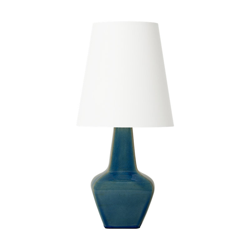 Table Lamp, White, 22" H x 10.75" W x 10.75" D