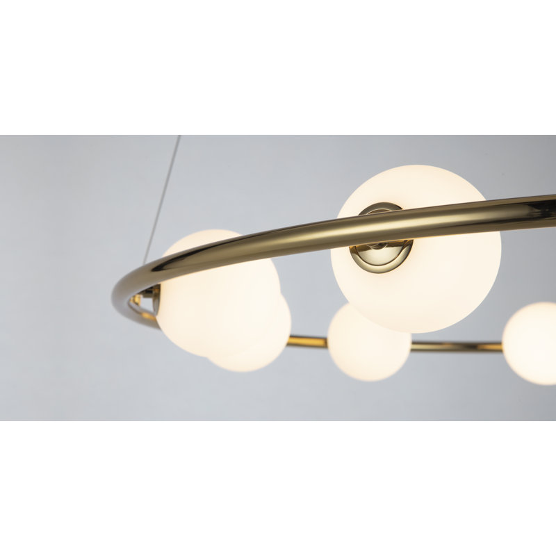 Hargie 9 - Light Polished Brass LED Geometric Pendant