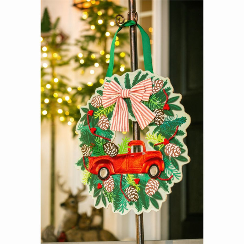 Enseigne de couronne de camion de fêtes