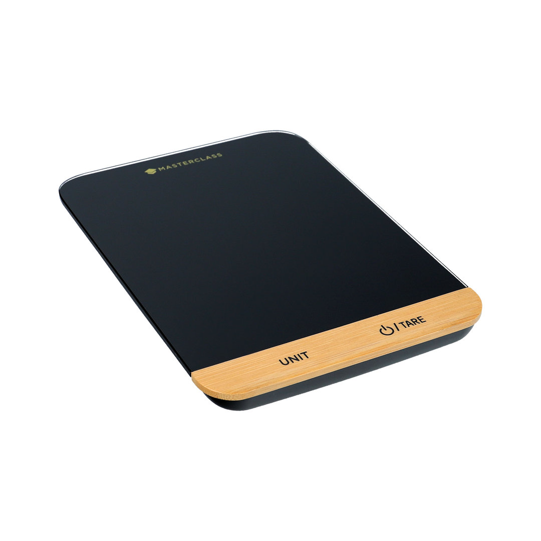 MasterClass Compact Digital Kitchen Scales in Gift Box, Plastic / Bamboo, Black, 22 x 16 cm - Image 3