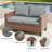 Kisner 49" W Outdoor Wicker Loveseat With Cushions-1204673746