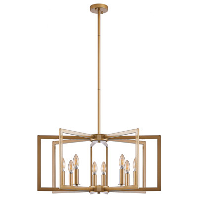 Lustre moderne en métal avec tiges réglables