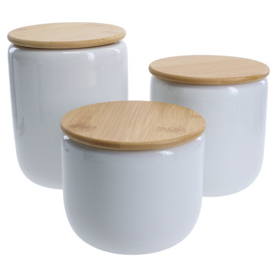 3-Piece, Impulse Canister Set, White
