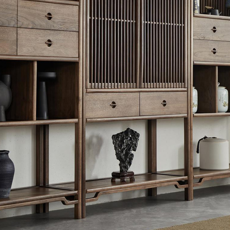 Chinese style simple storage bookcase