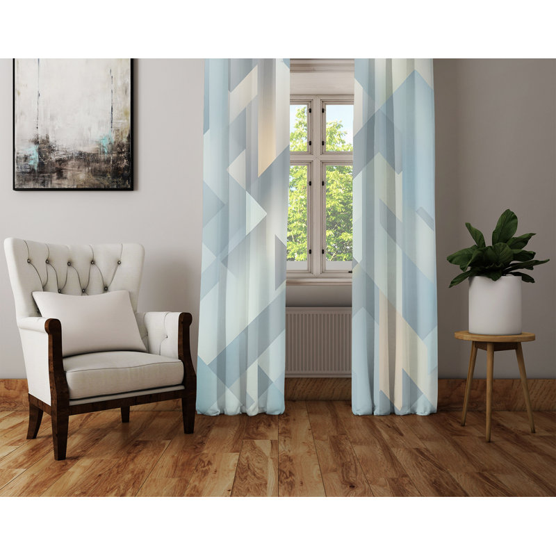 Ertem   Semi Sheer Curtain Pair, 20" W x 52" L