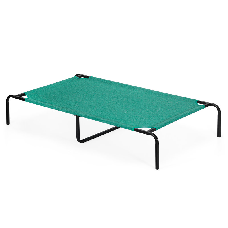 Lit de camp avec tablette centrale Betsab, Vert, Moyen (l 32 po x P 21 po x H 7,5 po)