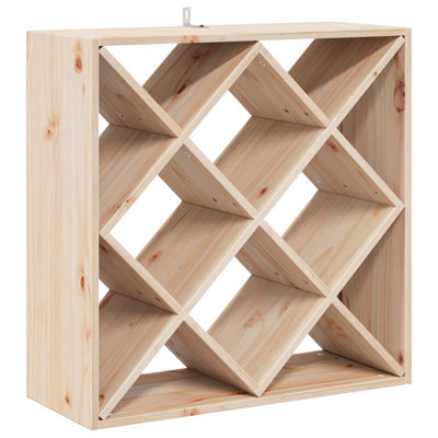 Solid Wood Open Shelving Wine Bottle Rack