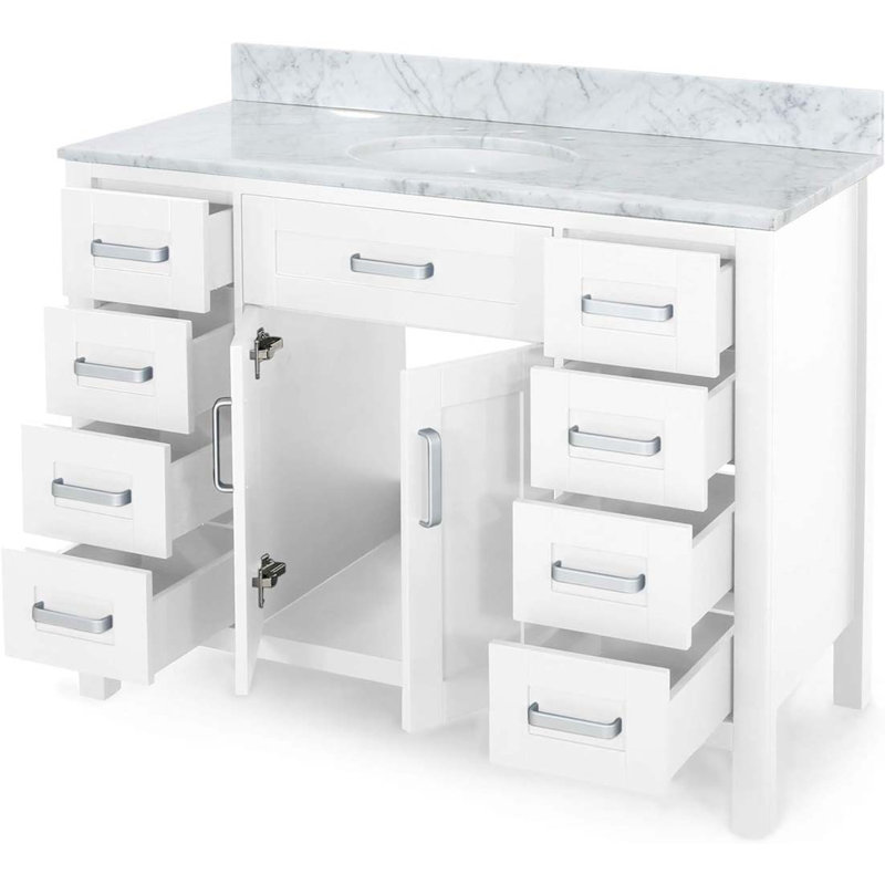 Meuble-lavabo avec plateau Sabatio, Blanc
