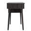 Meuble-lavabo avec miroir - Compartiment de rangement spacieux et caché pour table noire