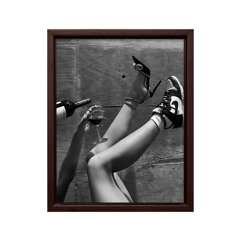 Chaussures de mode, Canevas, H 16 po x l 20 po, Encadrement brun