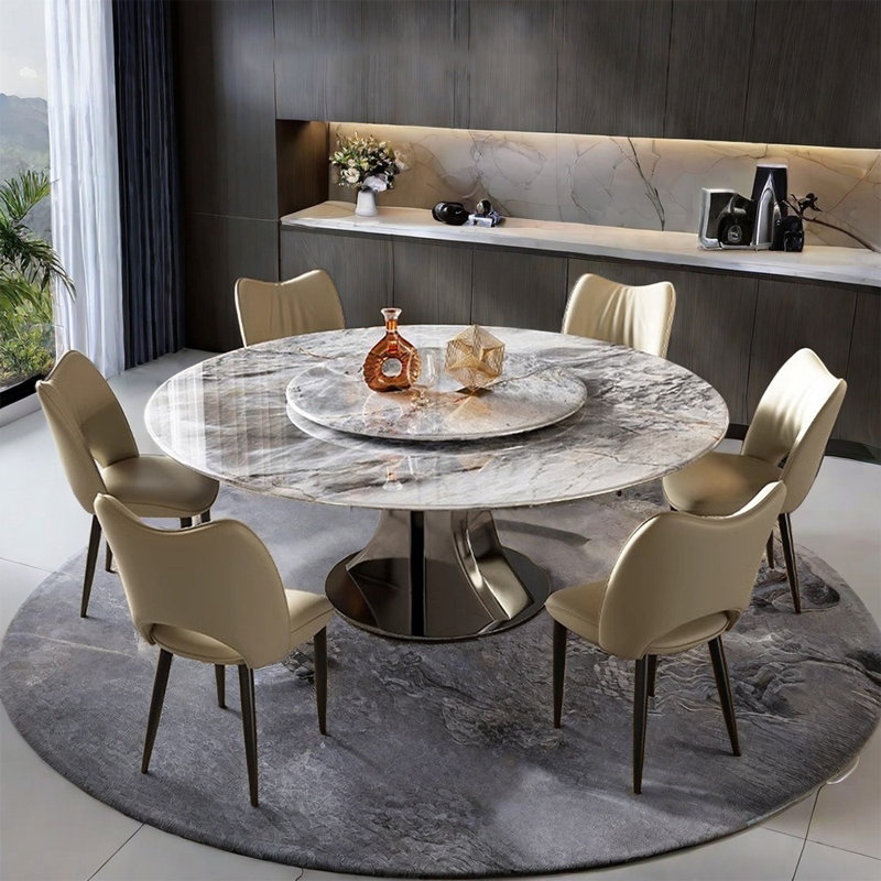 Ensemble de table ronde moderne supercristallin, H 29,92 po x L 47,24 po x l 47,24 po
