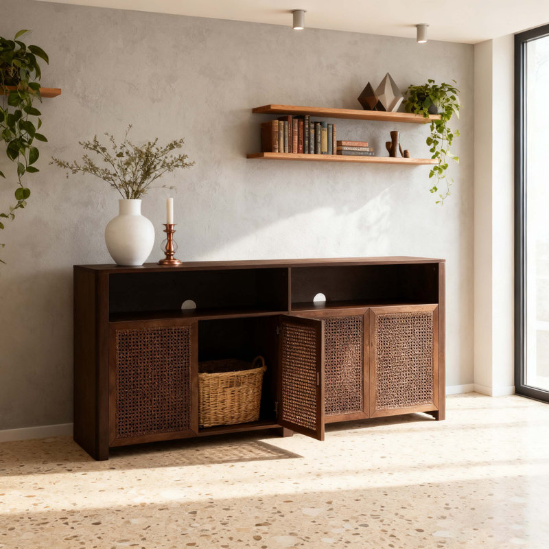 Buffet 63 po Mid-Century Modern, Noyer