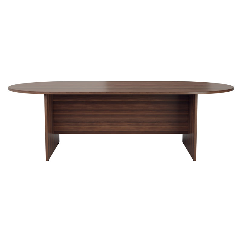 Buariki Oval Conference Table, Dark Walnut, H73 x L240 x W120cm
