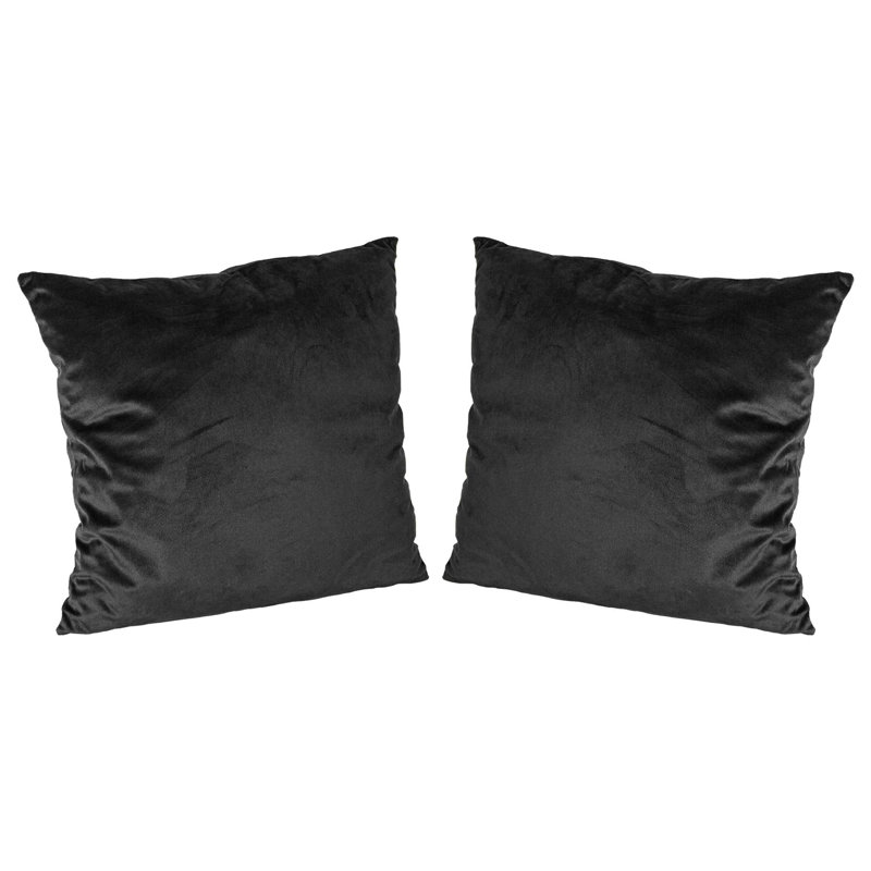 Square Scatter Cushion with Filling, Black