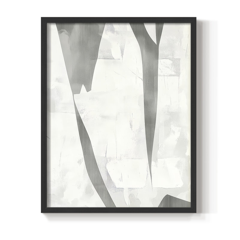 «Abstract II», reproduction encadrée - prête à être accrochée, H 14 po x l 11 po, Noir