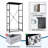 4 Drawer Dresser for Bedroom, Narrow Chest of Drawers, Wooden Top and Study Iron Frame 18"x37.5"-(WxH)