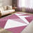 Pink Geometric carpet-easy to clean, machine-washable, soft and comfortable; suitable for door mats, kitchens, living rooms, bedrooms, corridors, and laundry areas. Easy to clean, durable carpet for home decoration.-129890179