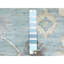 Tapis bleu en laine noué à la main 9 pi 3 po x 12 pi Angora Oushak