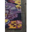 Tapis à motif floral abstrait moderne en laine touffeté à la main violet, or et jaune Ailey-579261562