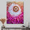 Luminous spirale de glamour mauve I - décoration murale abstraite spirales en métal, impression moderne sur métal