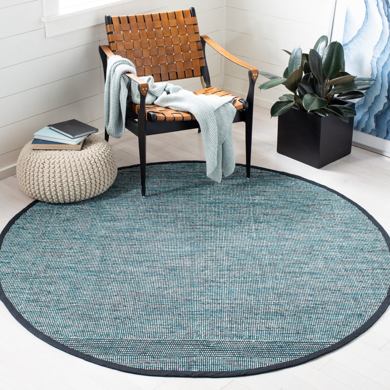 Tapis en coton tissé à la main Montauk, Rond 6 pi