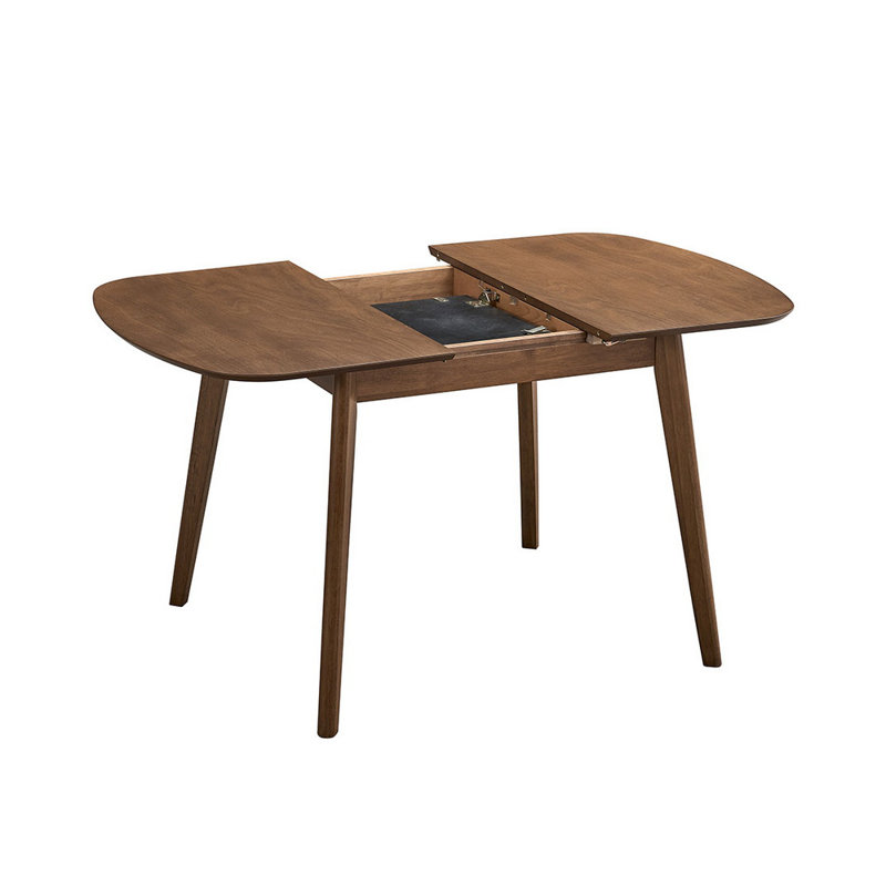  Table de salle à manger extensible en bois massif de couleur noyer