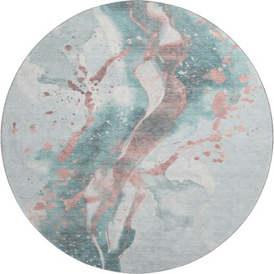 Premium Machine Washable Sykora AMF1523 Abstract Rug