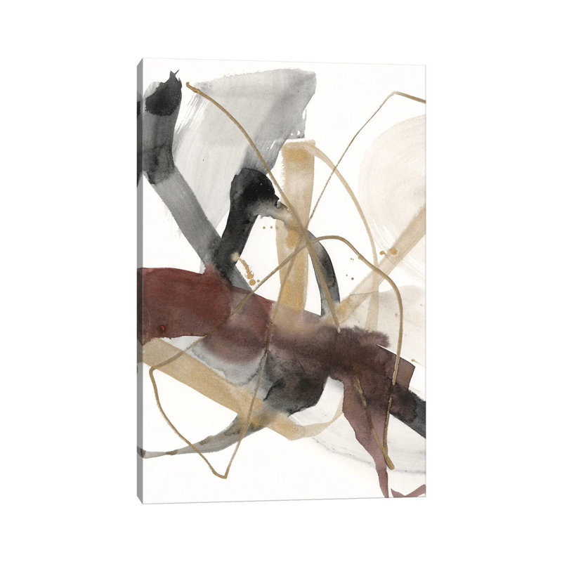 «Bourgogne Interjection I», reproduction d'art sur toile tendue, H 12 po x l 8 po x P 0,75 po